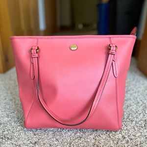 Coral Coach Tote